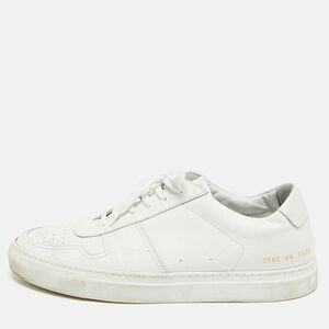 Common Projects Bball Size 44 White Leather Bumpy Lace Up Sneakers
